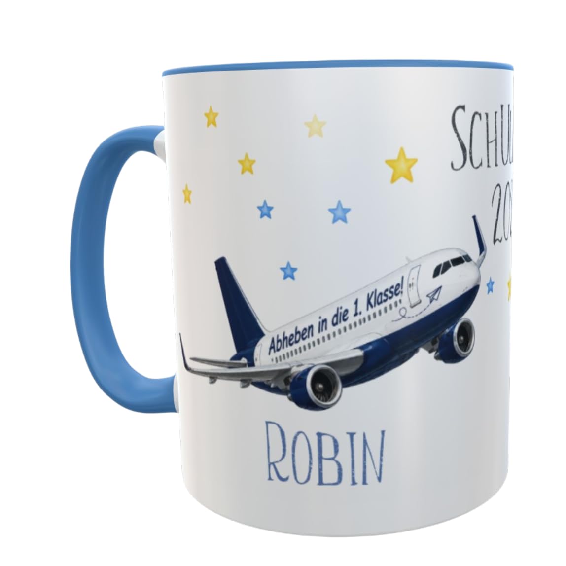 Namenstasse Personalisierte Einschulung Tasse Schulkind 2026 Polizei Motiv mit Wunschname 330ml Keramik spülmaschinenfest Geschenk Schultüte (Feuerwehr)