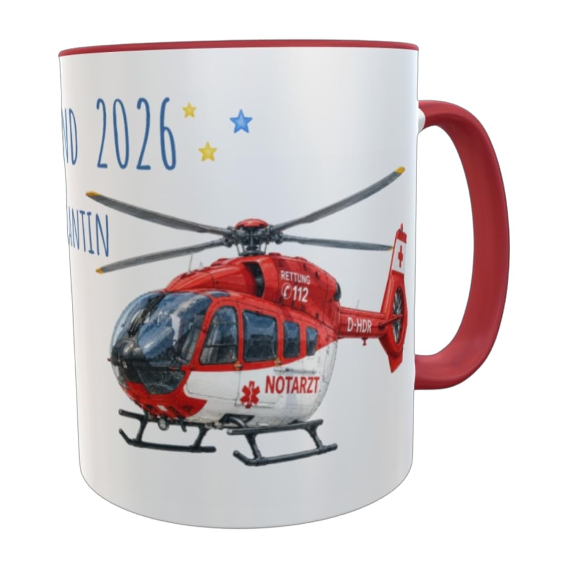 Namenstasse Personalisierte Einschulung Tasse Schulkind 2026 Polizei Motiv mit Wunschname 330ml Keramik spülmaschinenfest Geschenk Schultüte (Feuerwehr)