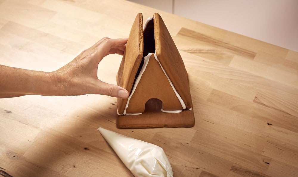 Dr. Oetker Knusper-Häuschen, Lebkuchenhaus und Dekorierset zum Basteln und Verzieren für die Weihnachtszeit- 1 x 403 g