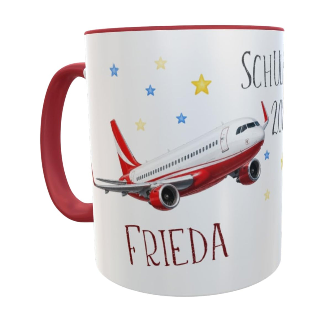 Namenstasse Personalisierte Einschulung Tasse Schulkind 2026 Polizei Motiv mit Wunschname 330ml Keramik spülmaschinenfest Geschenk Schultüte (Feuerwehr)
