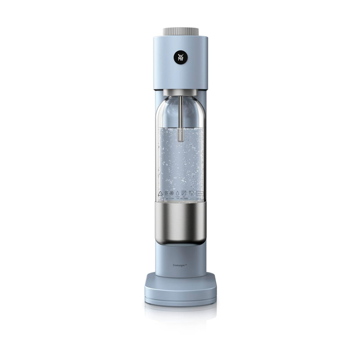 WMF Element One Wassersprudler – vollautomatische Edelstahl Sprudelmaschine mit 3 Graden, platzsparendes Design, eleganter Soda Maker & Sprudelgerät für prickelnden Genuss auf Knopfdruck, Farbe Lava