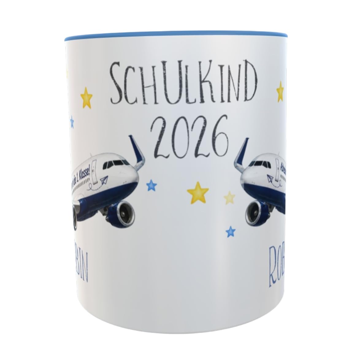 Namenstasse Personalisierte Einschulung Tasse Schulkind 2026 Polizei Motiv mit Wunschname 330ml Keramik spülmaschinenfest Geschenk Schultüte (Feuerwehr)