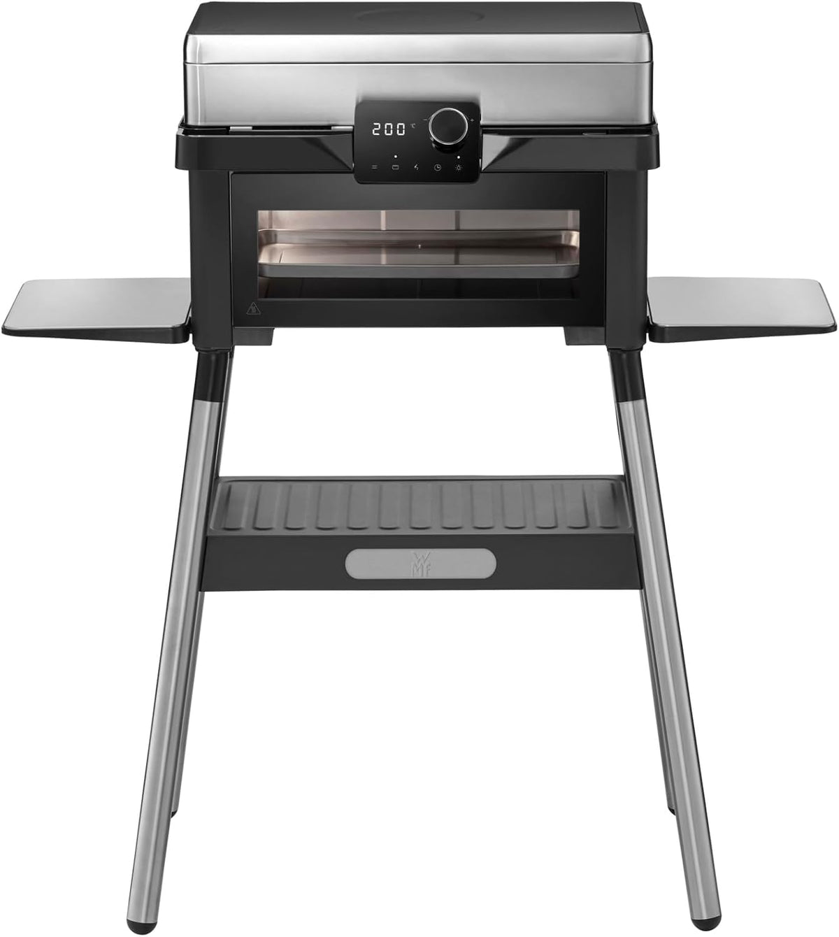 WMF Pizzaiolo Pro Pizzaofen, über 450°C Backtemperatur, großer Pizzastein (Ø 40 cm), automatische Drehmechanik, integrierte Temperaturüberwachung für perfekte Ergebnisse in 90 Sek., Gas Pizzaofen