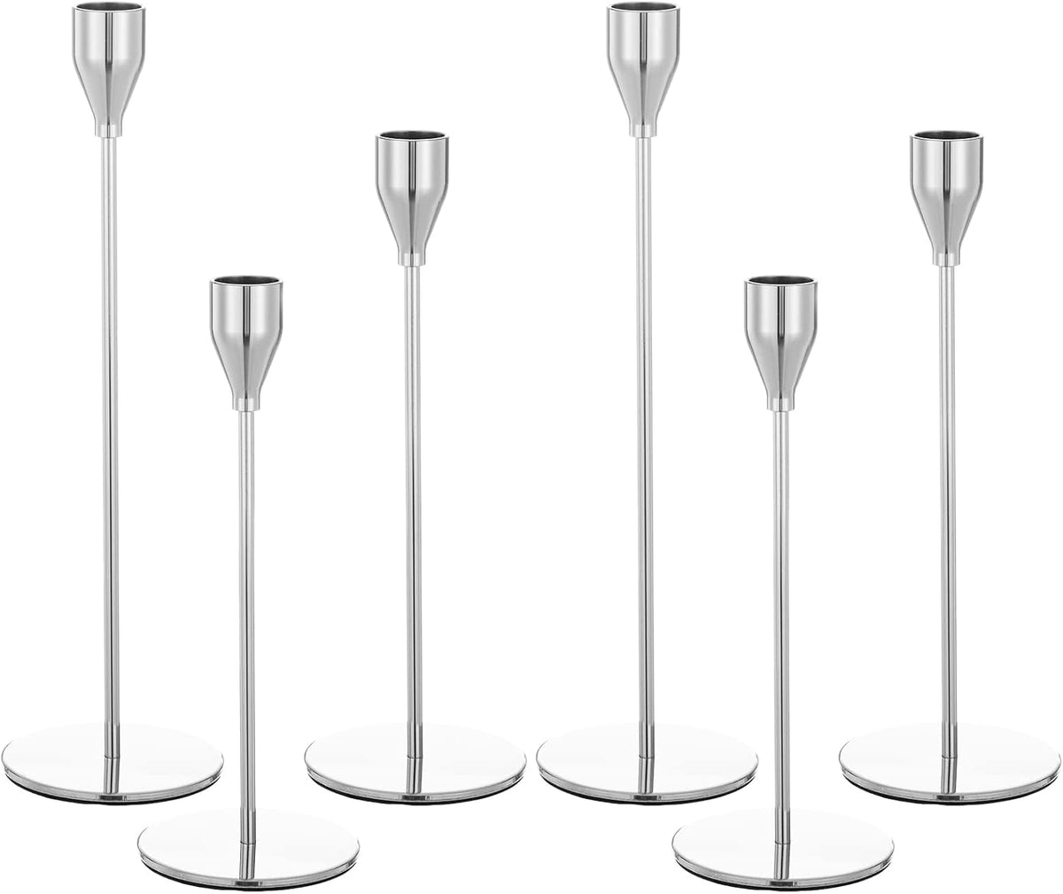 Set mit 12 goldenen Kerzenhaltern, französische Kerzenhalter für Spitzkerzen, Kerzenhalter passend für 3/4 Zoll Dicke Kerzen, Kerzenhalter für Hochzeit, Party, Heim, Abendessen bei Kerzenschein