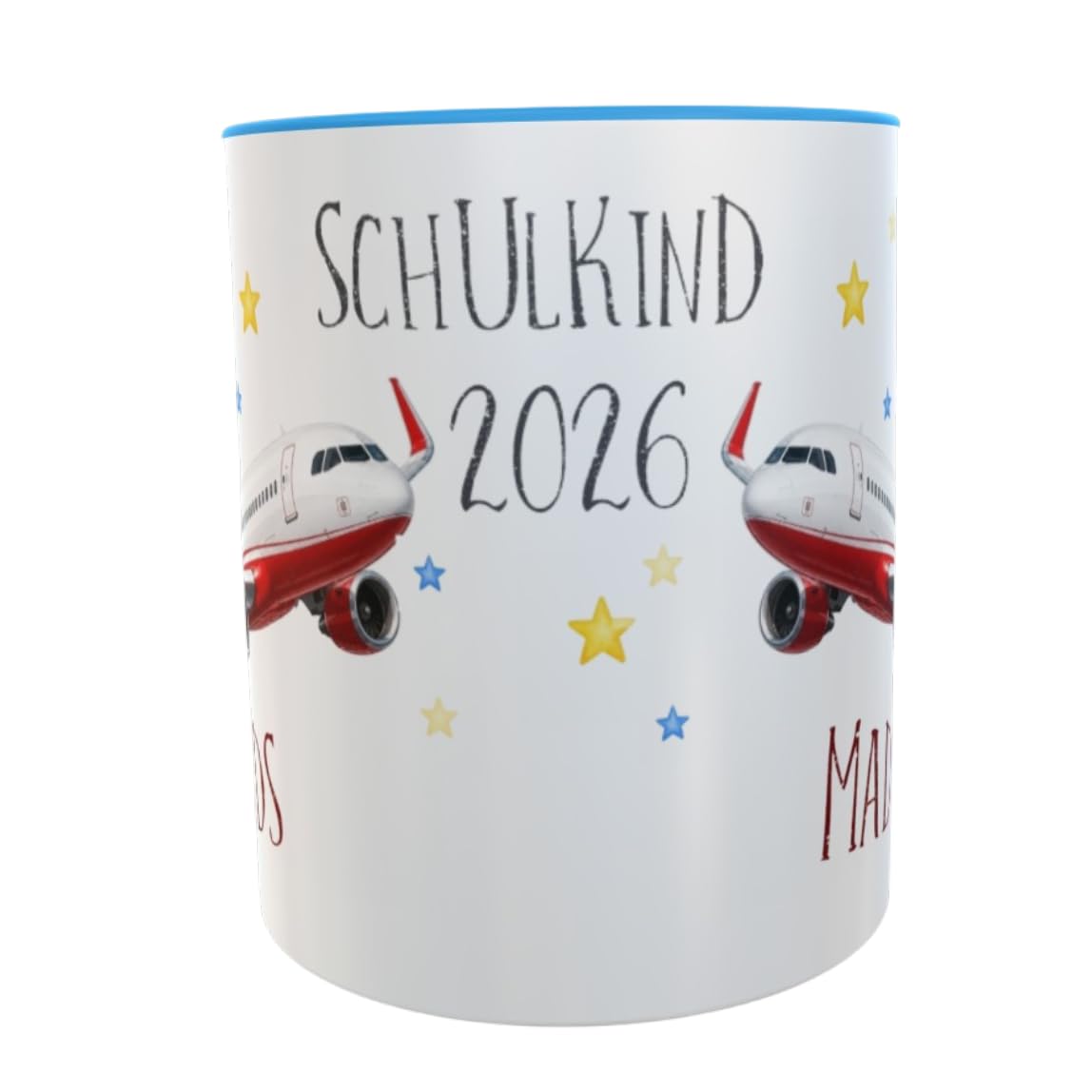 Namenstasse Personalisierte Einschulung Tasse Schulkind 2026 Polizei Motiv mit Wunschname 330ml Keramik spülmaschinenfest Geschenk Schultüte (Feuerwehr)