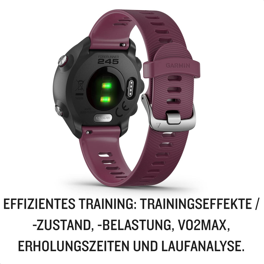 Garmin Forerunner 245 – GPS-Laufuhr mit individuellen Trainingsplänen, speziellen Lauffunktionen und detaillierter Trainingsanalyse. 1,2" (3 cm) Farbdisplay (Generalüberholt)