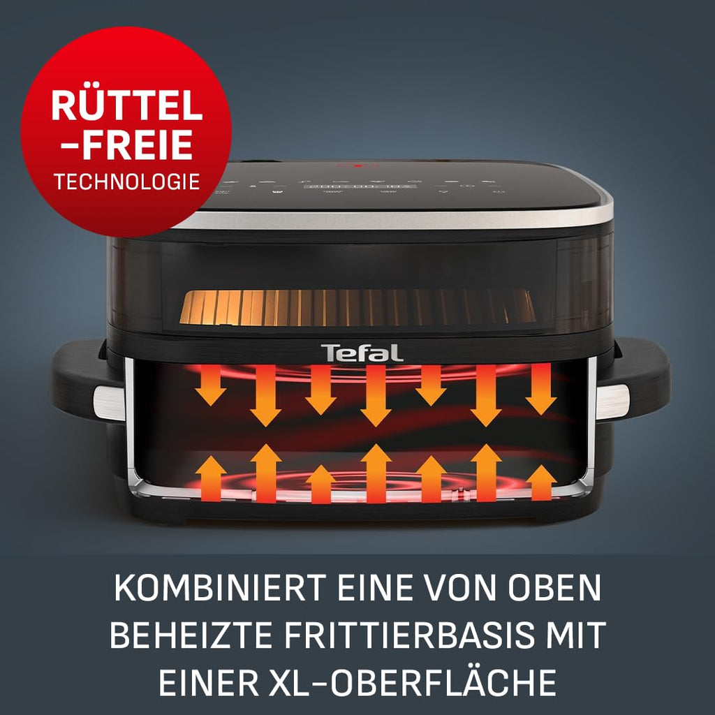 Tefal Dual Easy Fry Heißluftfritteuse 8,3 L mit 2 Kammern