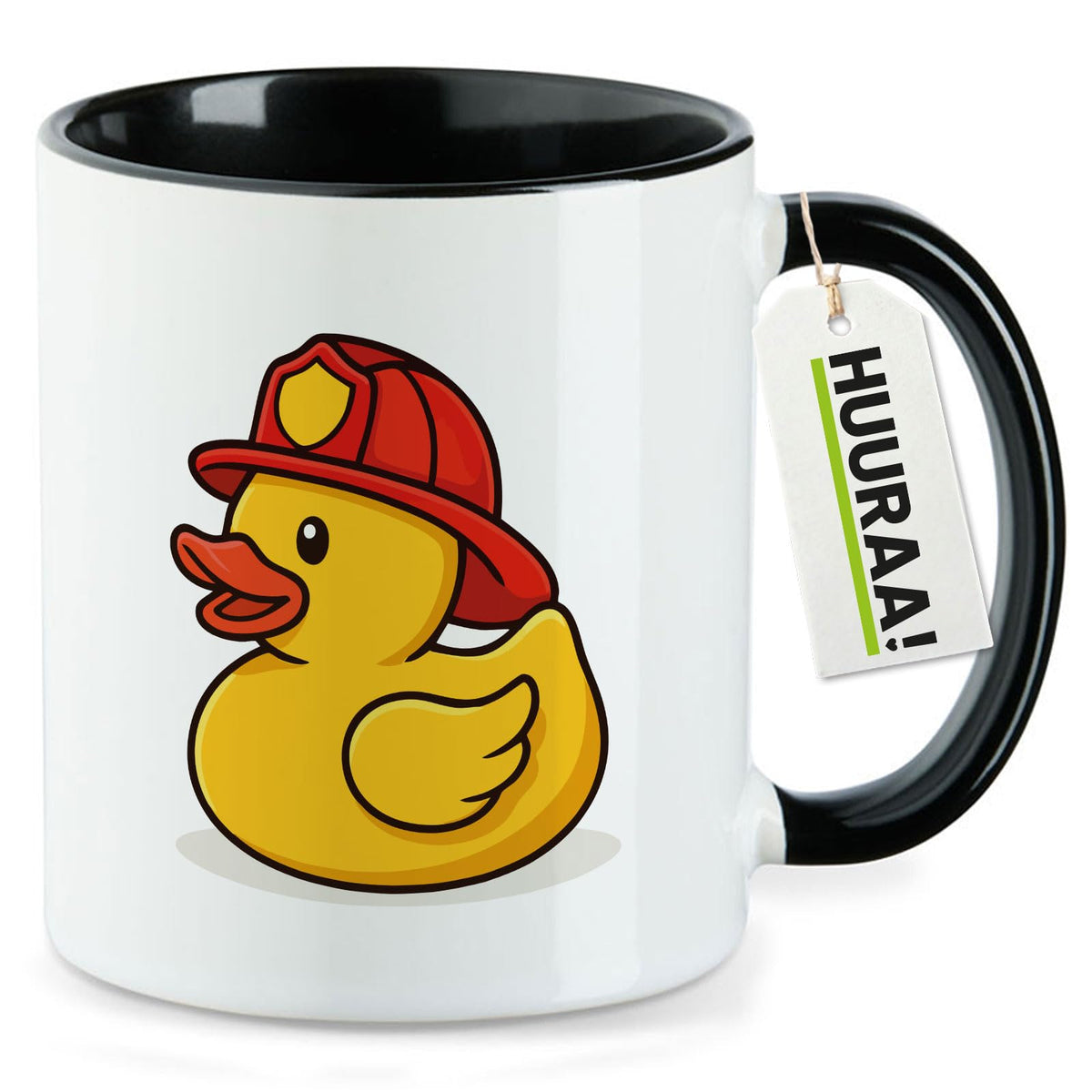 Huuraa Kaffeetasse Quietscheente Feuerwehr Comic Gummiente Geschenk
