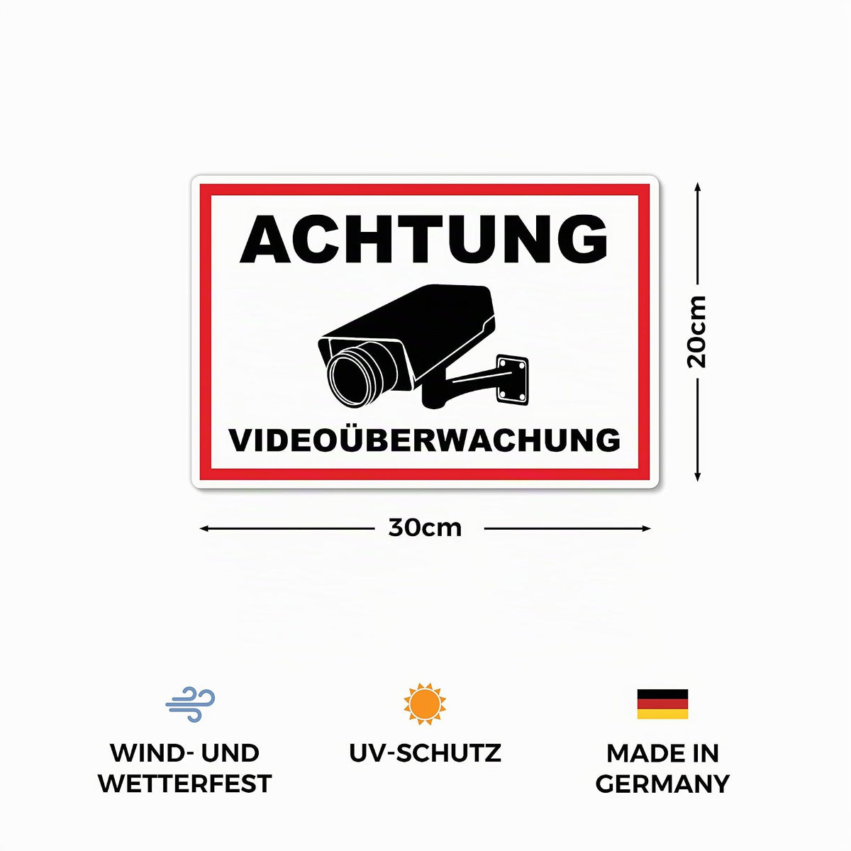 STROBO 3x PVC-Schilder "Feuerwehrzufahrt freihalten" 30 x 20 cm mit UV-Schutz