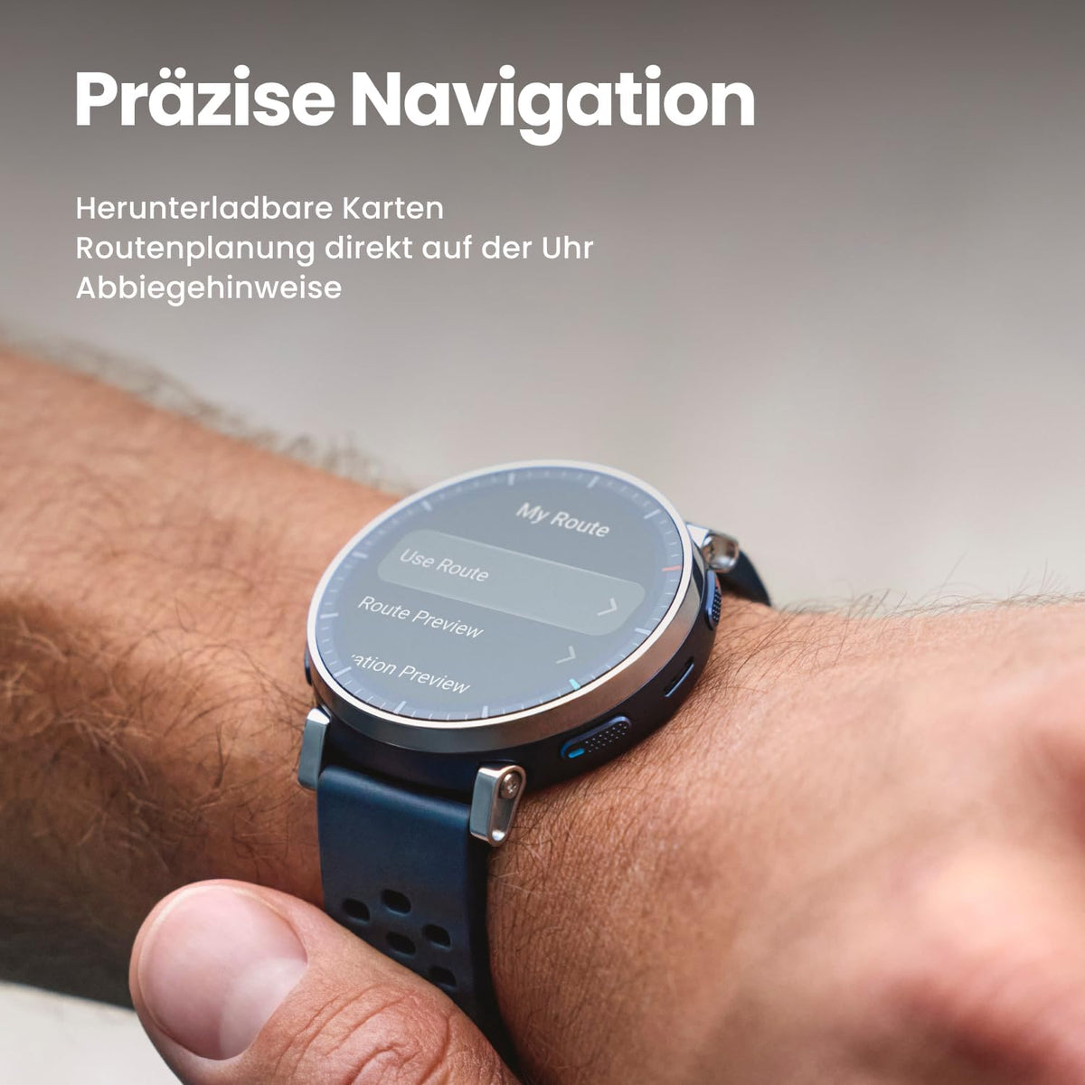 Amazfit Active 3 Premium 45mm GPS Lauf-Smartwatch, 1,32" AMOLED Saphir-Display, 12 Tage Akku, 4GB, NFC, Offline-Karten, 170+ Trainingsmodi, 5 ATM, Herzfrequenz- & Fitness-Tracker für Android & iPhone