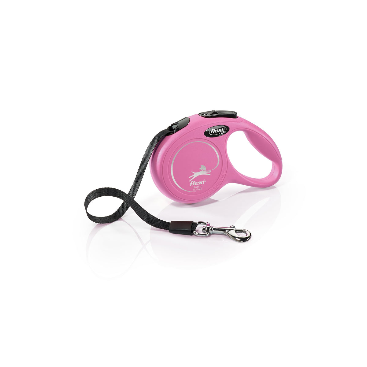 flexi® Classic L Hunde Roll-Leine, 5m Gurt, schwarz