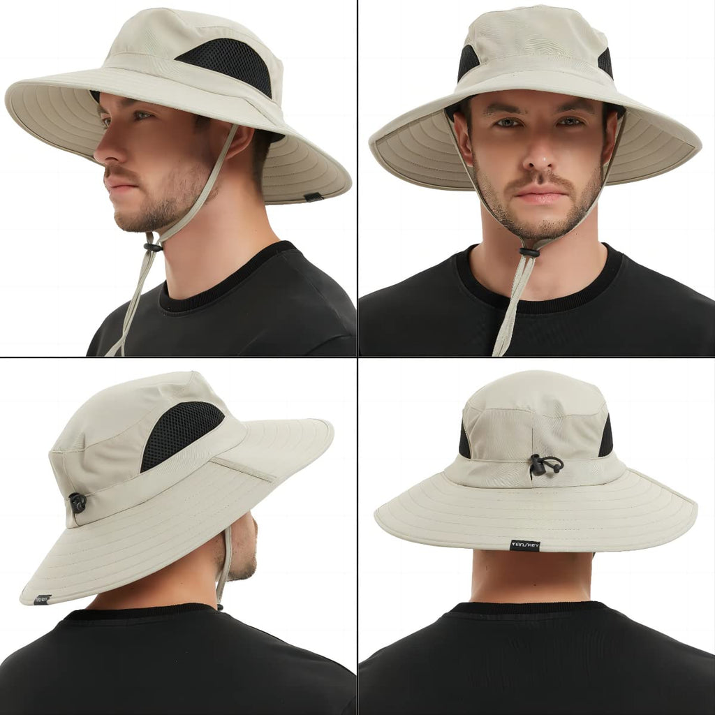 EINSKEY Breitkrempe Sonnenhut, wasserdichter Buschhut für Damen und Herren