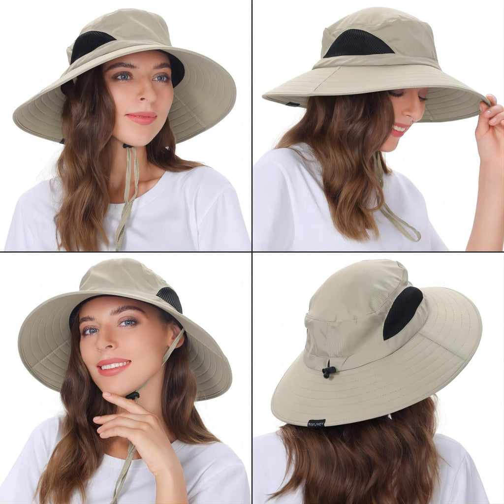 EINSKEY Breitkrempe Sonnenhut, wasserdichter Buschhut für Damen und Herren