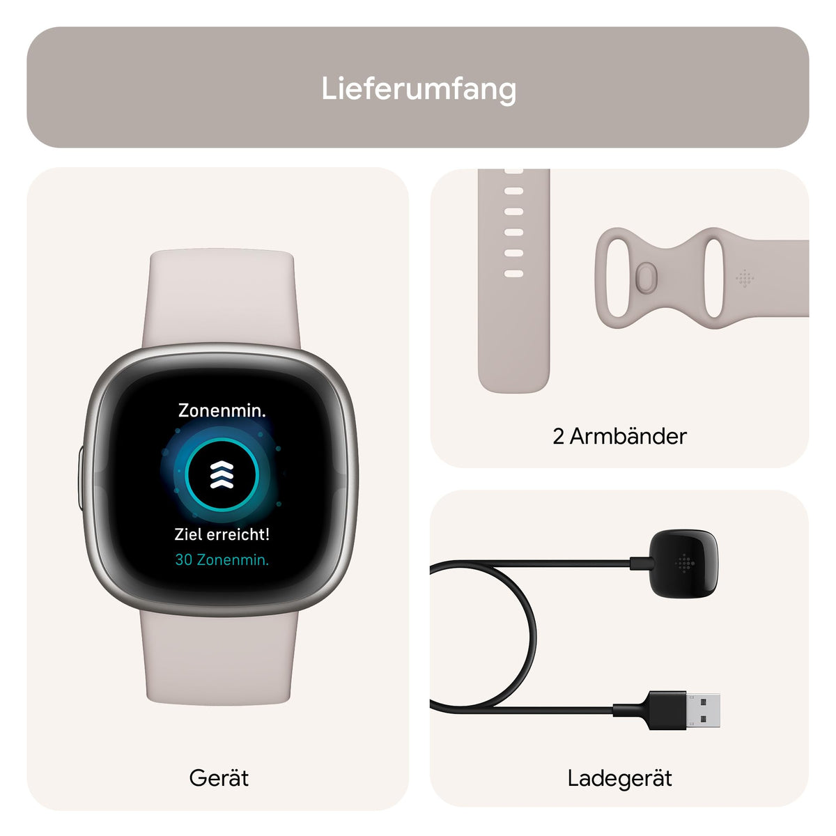 Google Fitbit Sense 2 – Smartwatch Damen / Herren – Fitnessuhr mit integriertem GPS und Telefonfunktion – Fitness-Tracking mit Stressmanagement, EKG und Schlafanalyse – kompatibel mit Android/iOS