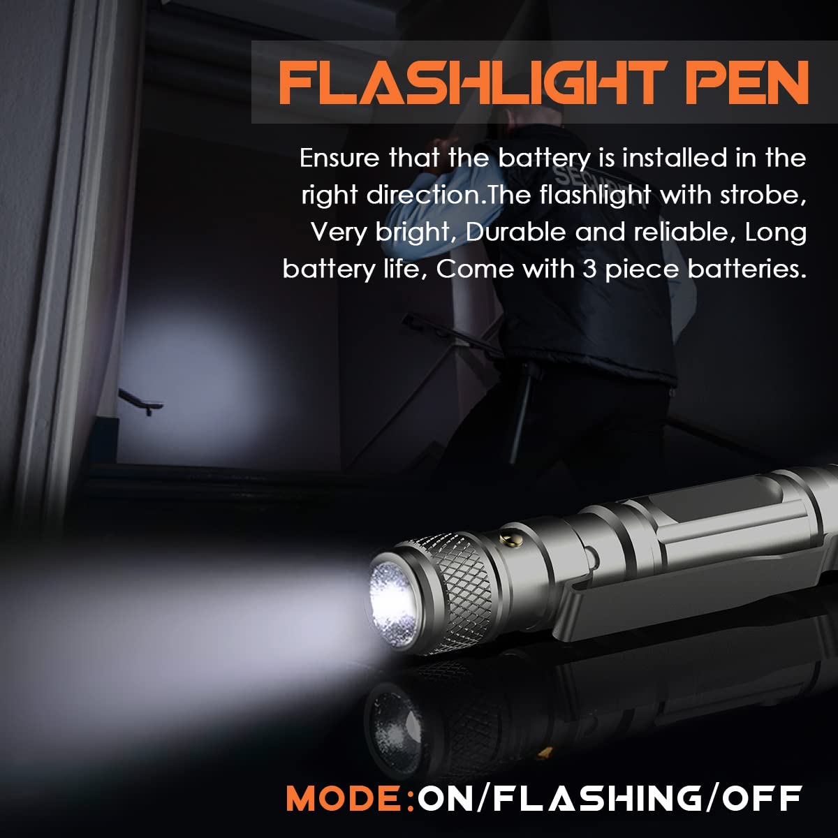 BIIB Geschenke für Männer, Multitool Pen mit LED für Feuerwehr Geschenk