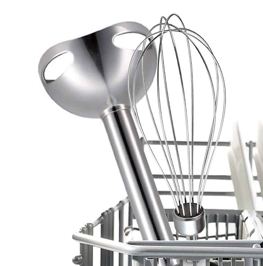 Bosch Stabmixer ErgoMixx, abnehmbarer Mixfuß, mit Mixbecher, 4-Klingen-Messer, Zerkleinerer, ergonomisches Design, 12 Stufen plus Turbo, 600 W, weiß/grau, MSM66020