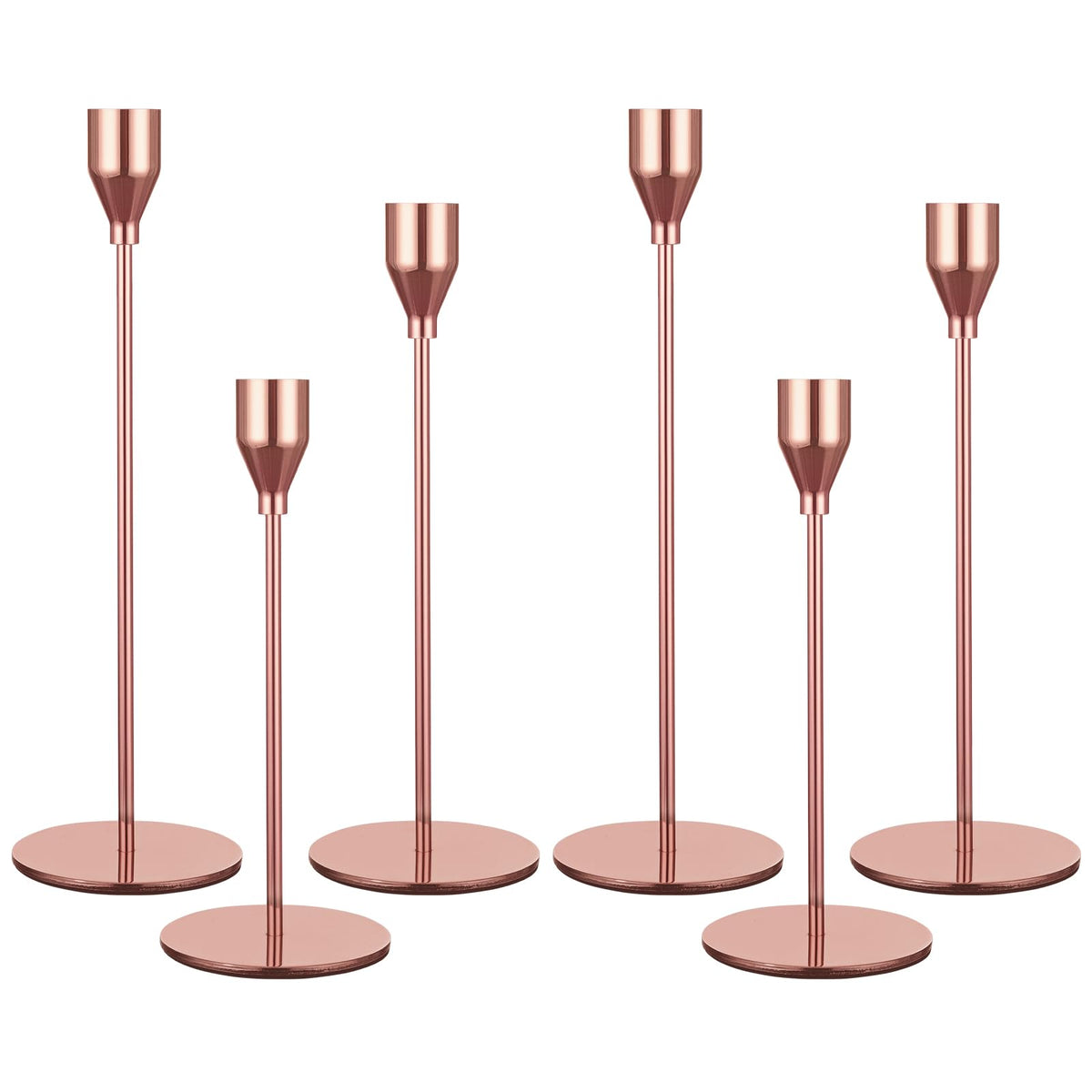 Set mit 12 goldenen Kerzenhaltern, französische Kerzenhalter für Spitzkerzen, Kerzenhalter passend für 3/4 Zoll Dicke Kerzen, Kerzenhalter für Hochzeit, Party, Heim, Abendessen bei Kerzenschein