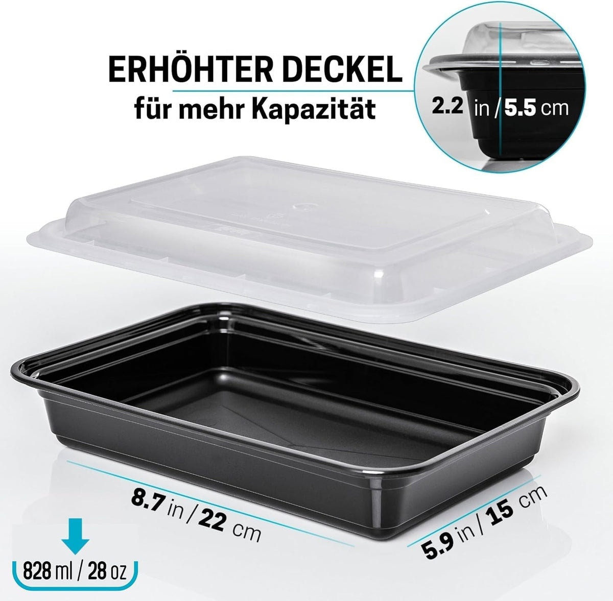 Igluu Meal Prep Boxen (10er-Pack) 1 Fach – 828ml