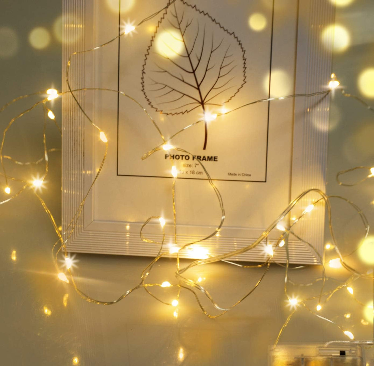 cshare Halloween Deko Lichterkette, Herbst lichterkette, 16.4ft/5m 50LEDs Orange Fall Fairy Lichter,Halloween Dekorationen String IP65 wasserdicht Zelt Lichter für kürbis Dach Fenster Party(Orange)