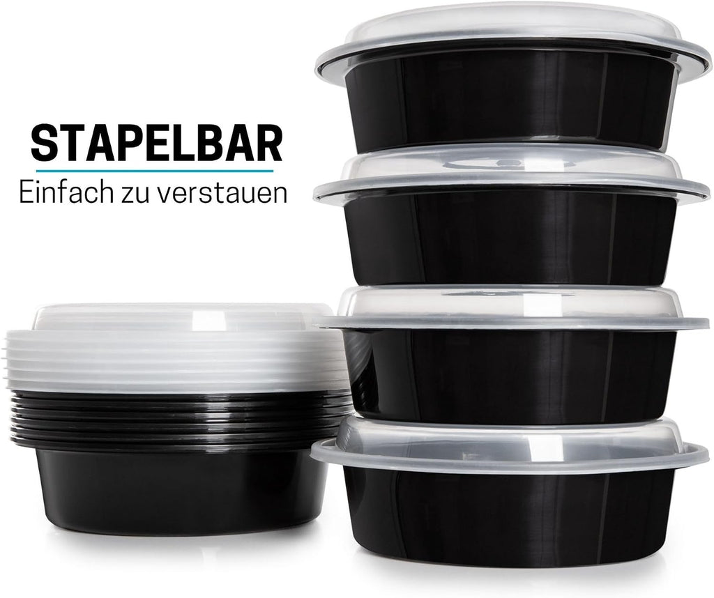 Igluu Meal Prep Boxen, rund (10er-Pack) 1 Fach – 828ml