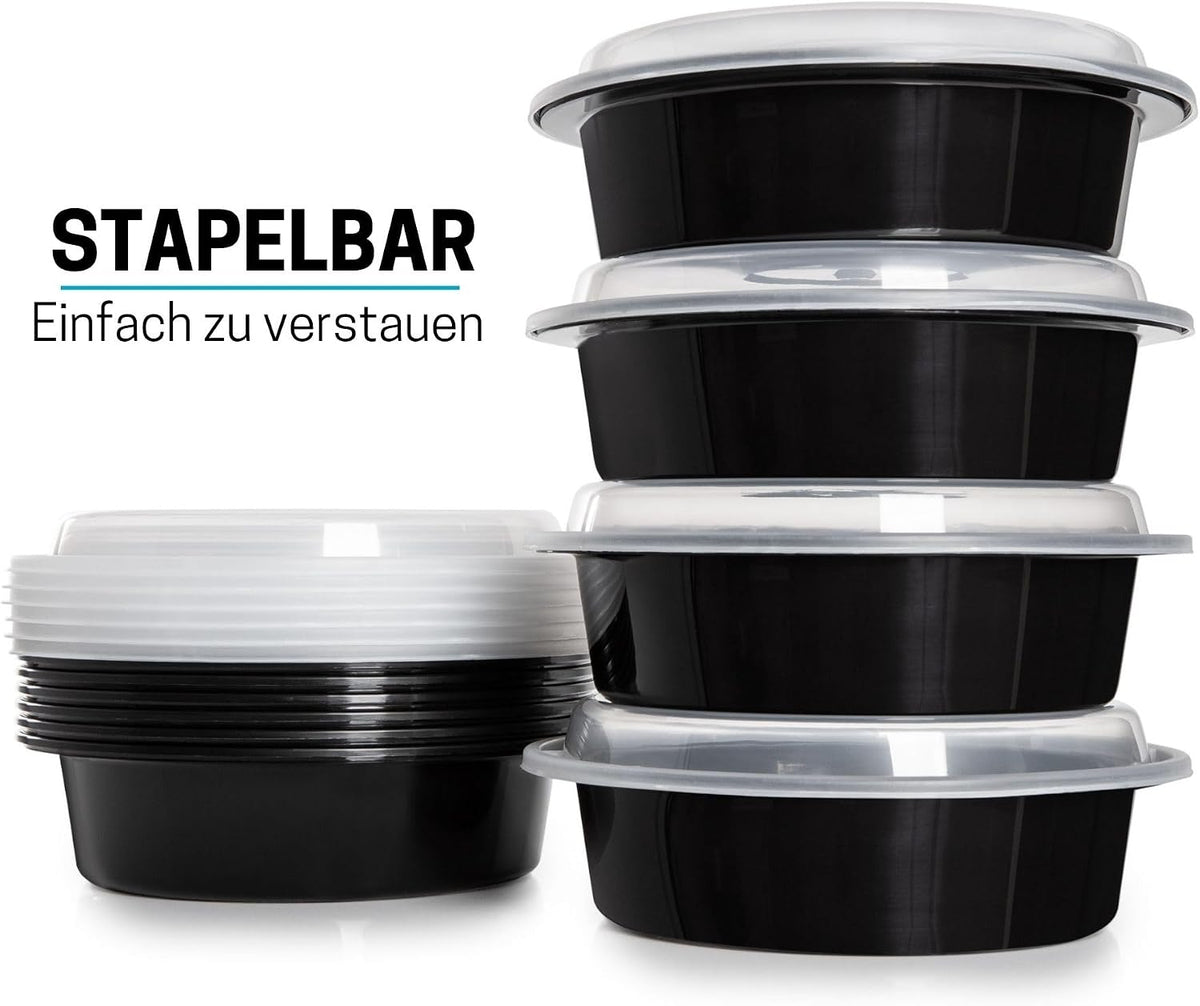 Igluu Meal Prep Boxen, rund (10er-Pack) 1 Fach – 828ml