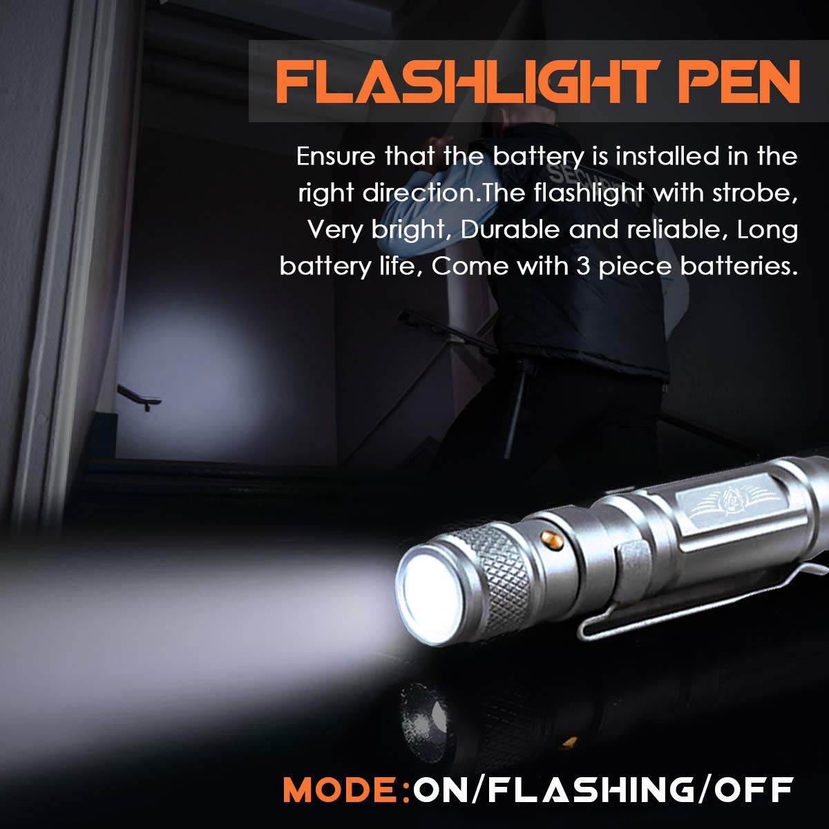 BIIB Geschenke für Männer, Multitool Pen mit LED für Feuerwehr Geschenk