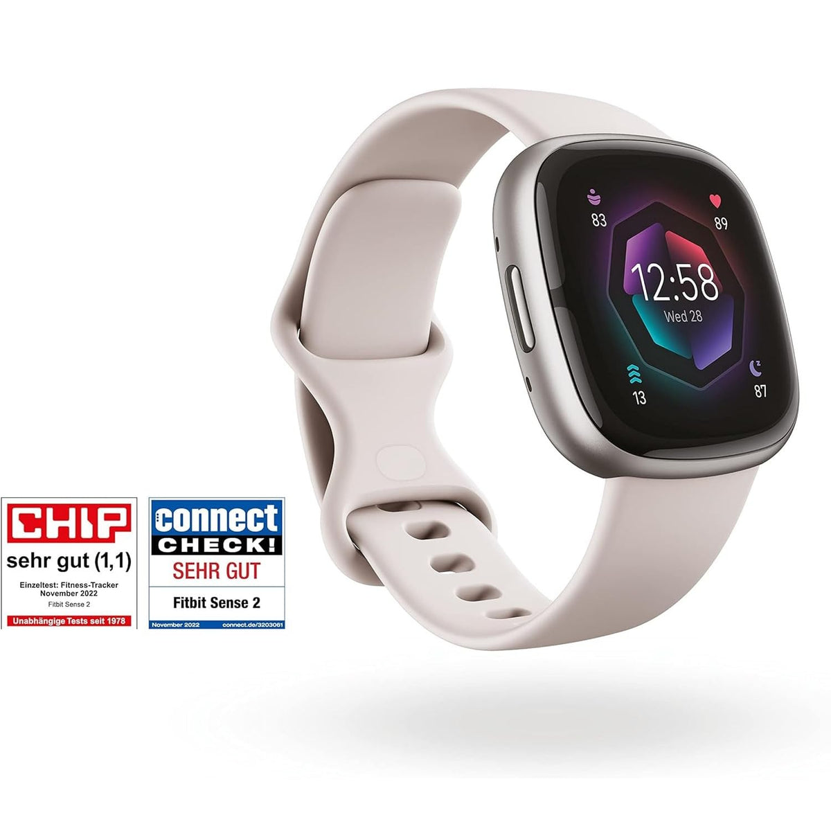 Google Fitbit Sense 2 – Smartwatch Damen / Herren – Fitnessuhr mit integriertem GPS und Telefonfunktion – Fitness-Tracking mit Stressmanagement, EKG und Schlafanalyse – kompatibel mit Android/iOS