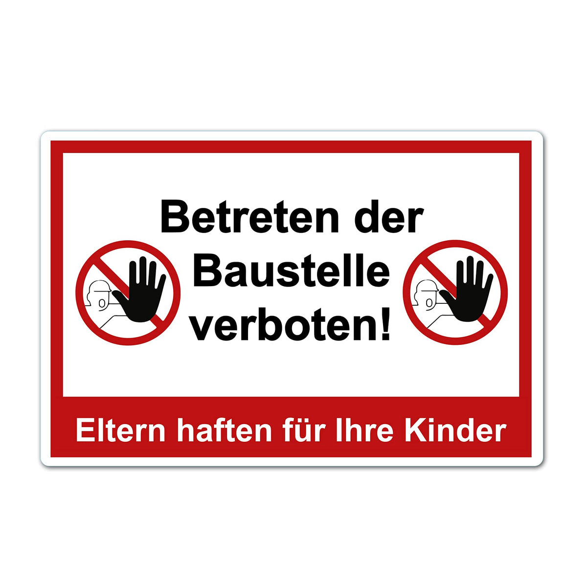 STROBO XXL PVC-Schild "Feuerwehrzufahrt" 40 x 30 cm mit UV-Schutz
