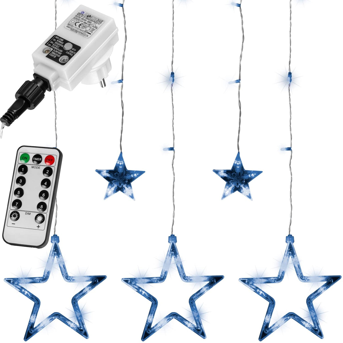 VOLTRONIC LED-Lichtvorhang, für den Innen- und Außenbereich, IP44, Modell und Farbe nach Wahl, Fernsteuerung