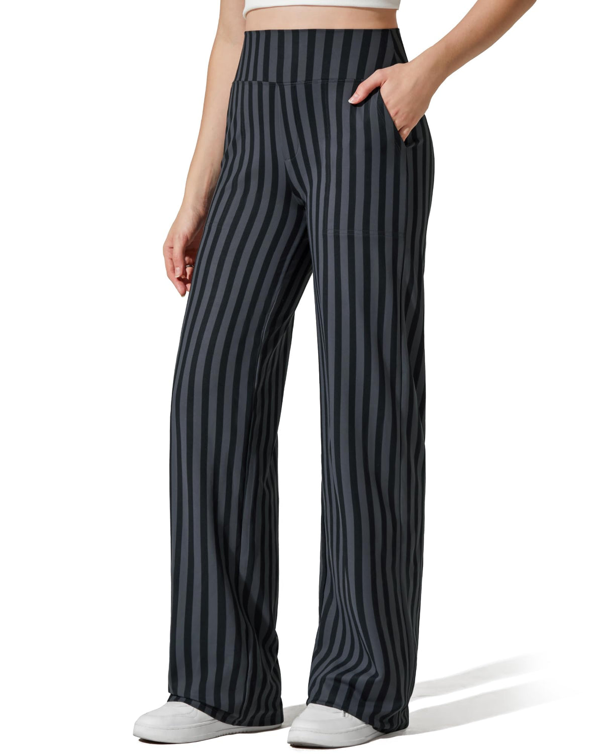 G4Free Yoga Pants for Women Wide Leg Pants with Pockets High Waisted