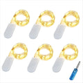 BXROIU 6 x 20 LED Micro Lichterkette Batterie 2 m mit CR2032 Warmweiß