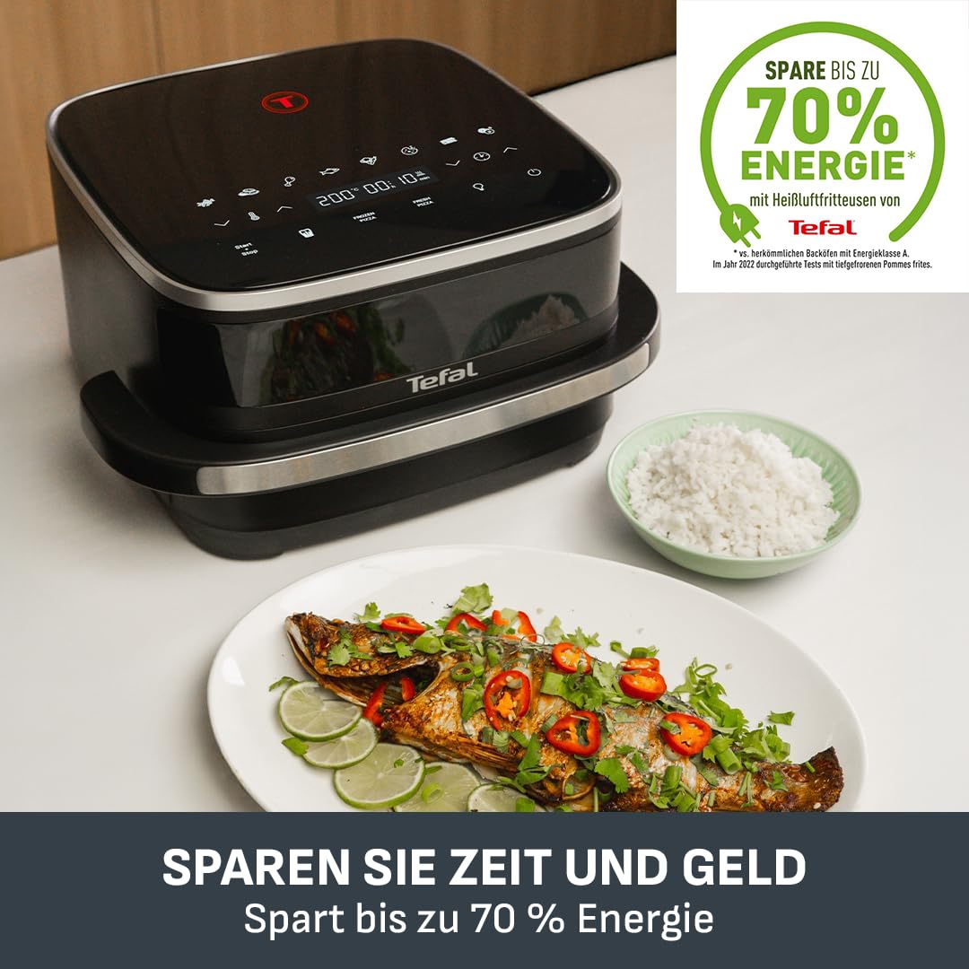 Tefal Dual Easy Fry Heißluftfritteuse 8,3 L mit 2 Kammern