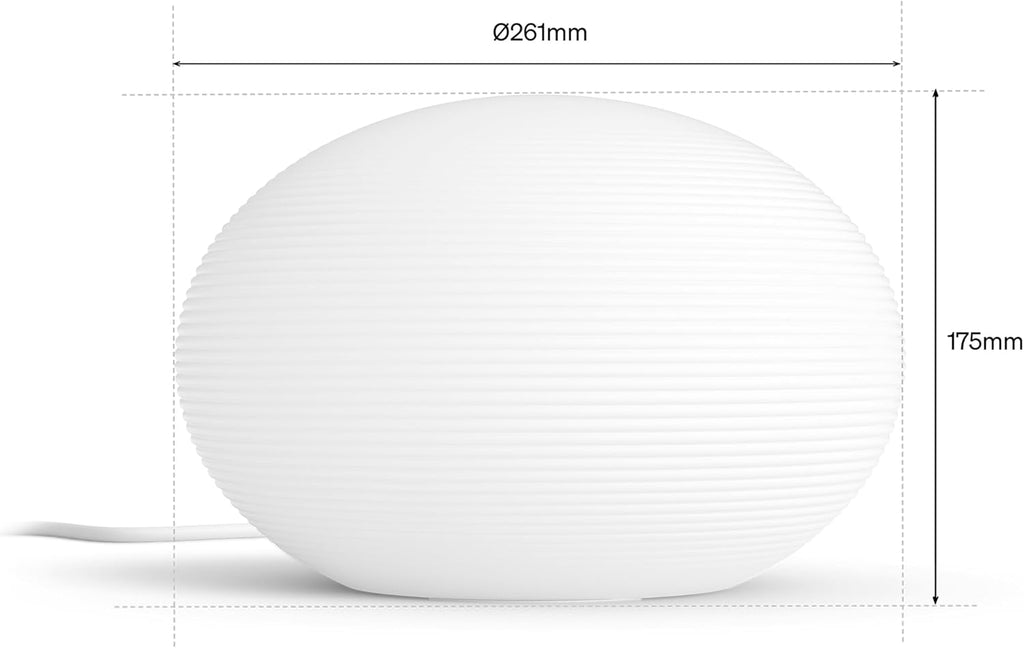 Philips Hue Flourish Tischleuchte, dimmbare LED Leuchte, weißes und farbiges Licht, 16 Millionen Farben, indirekte Beleuchtung über App steuerbar, kompatibel mit Alexa, Neue Generation