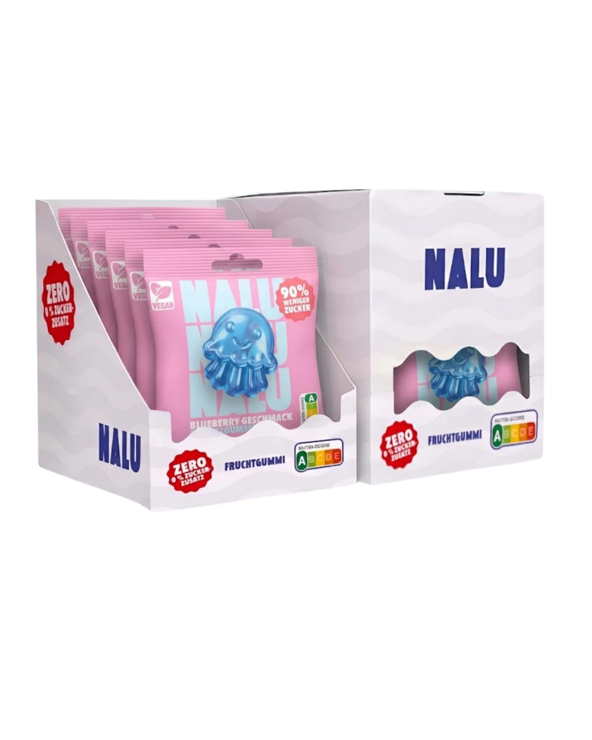 NALU Probierset Gummibärchen ohne Zuckerzusatz, 4 Sorten, 12 x 50 g
