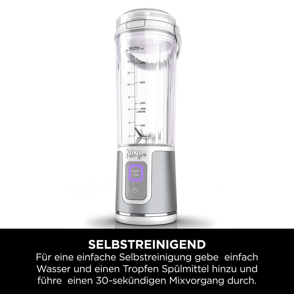 Ninja Blast Tragbarer Mixer / Blender / Smoothie Maker, 530ml Becher, Auslaufsicherer Deckel, Leistungsstarker Mini Standmixer, Kabellos & Wiederaufladbar, Zerkleinert Eis & Obst, Blau, BC151EUNV