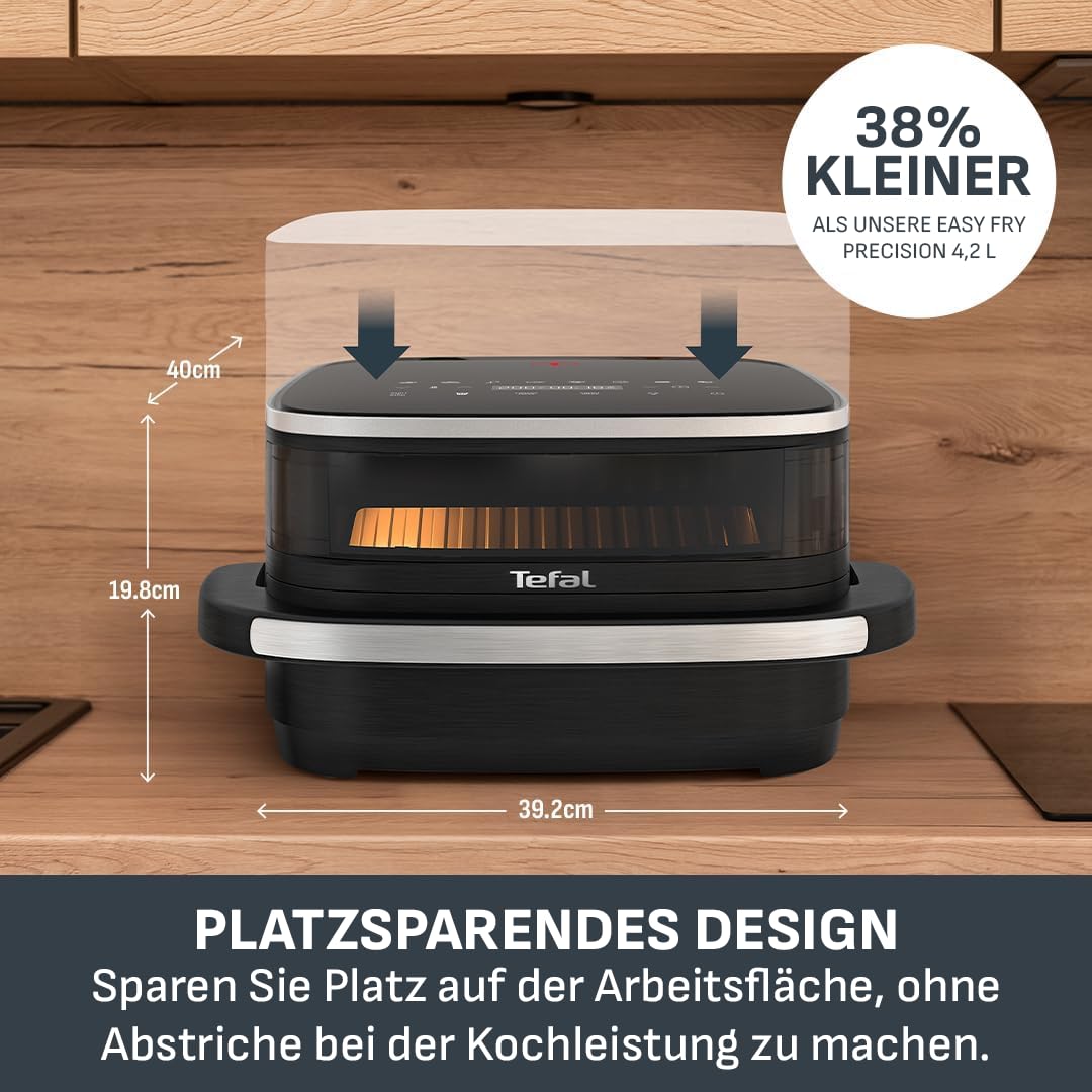 Tefal Dual Easy Fry Heißluftfritteuse 8,3 L mit 2 Kammern