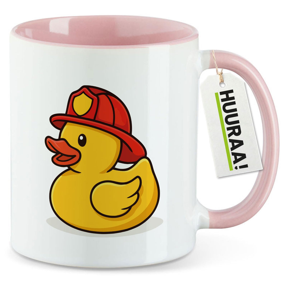 Huuraa Kaffeetasse Quietscheente Feuerwehr Comic Gummiente Geschenk