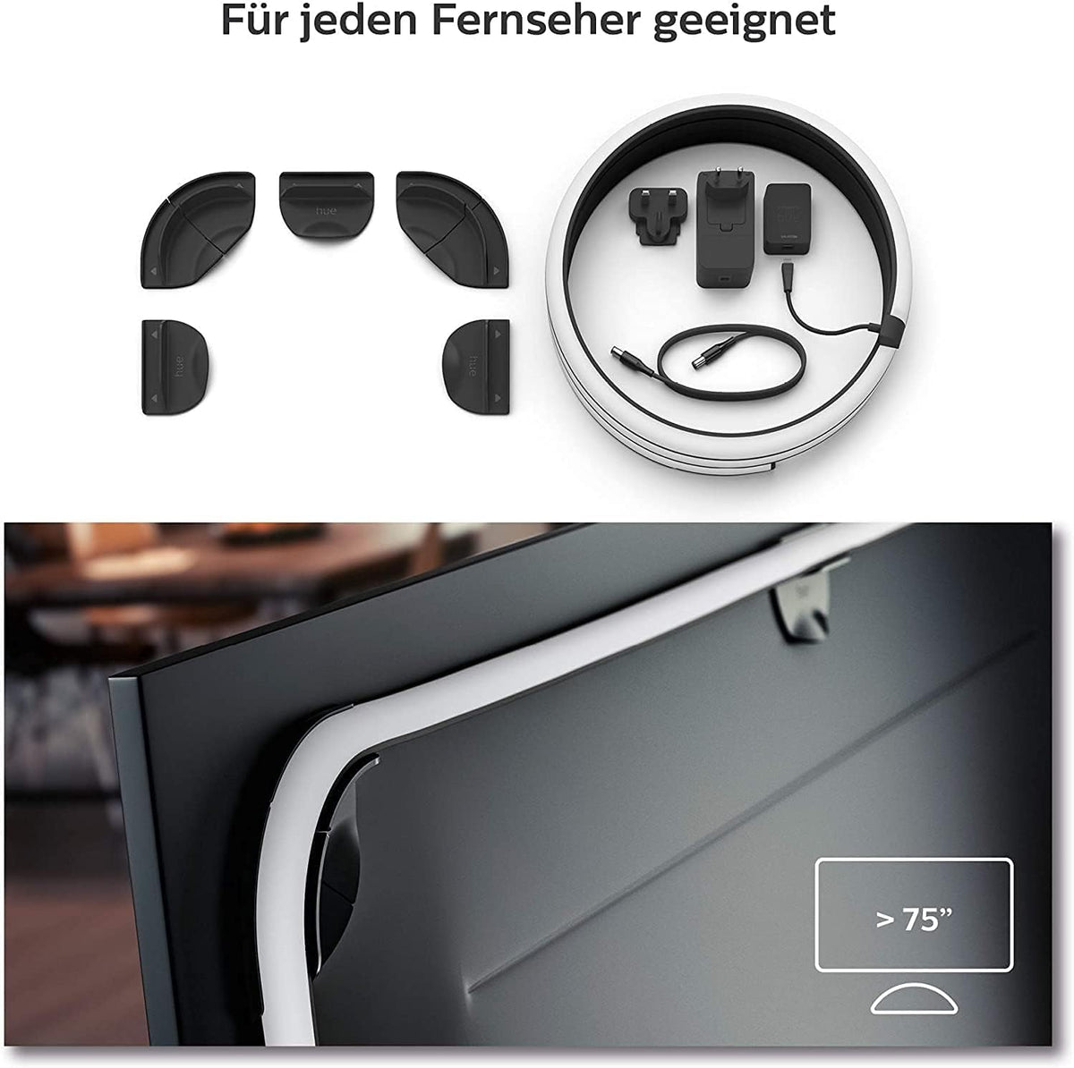 Philips Hue Gradient Lightstrip, Heimkino LED Streifen, 55 Zoll