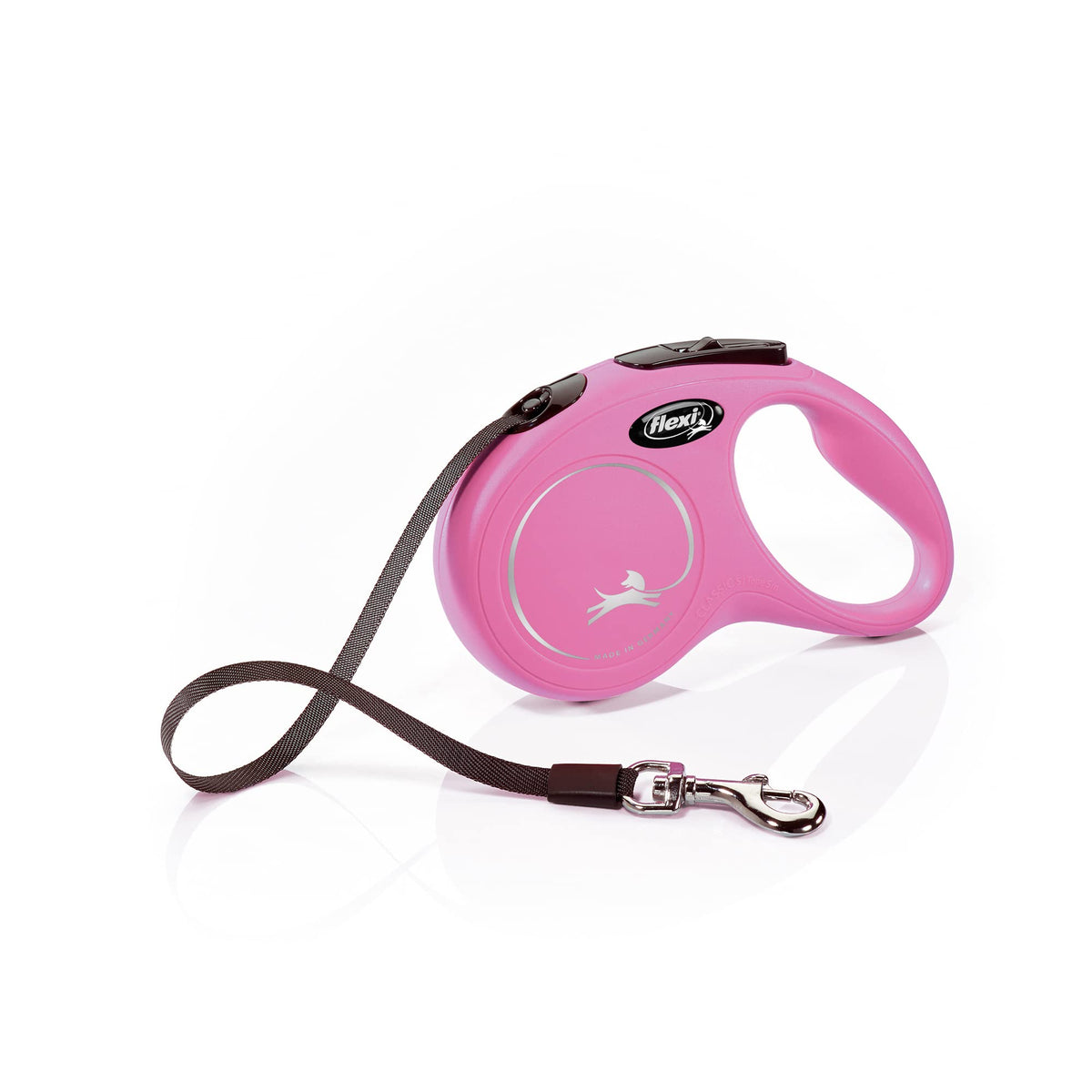 flexi® Classic L Hunde Roll-Leine, 5m Gurt, schwarz