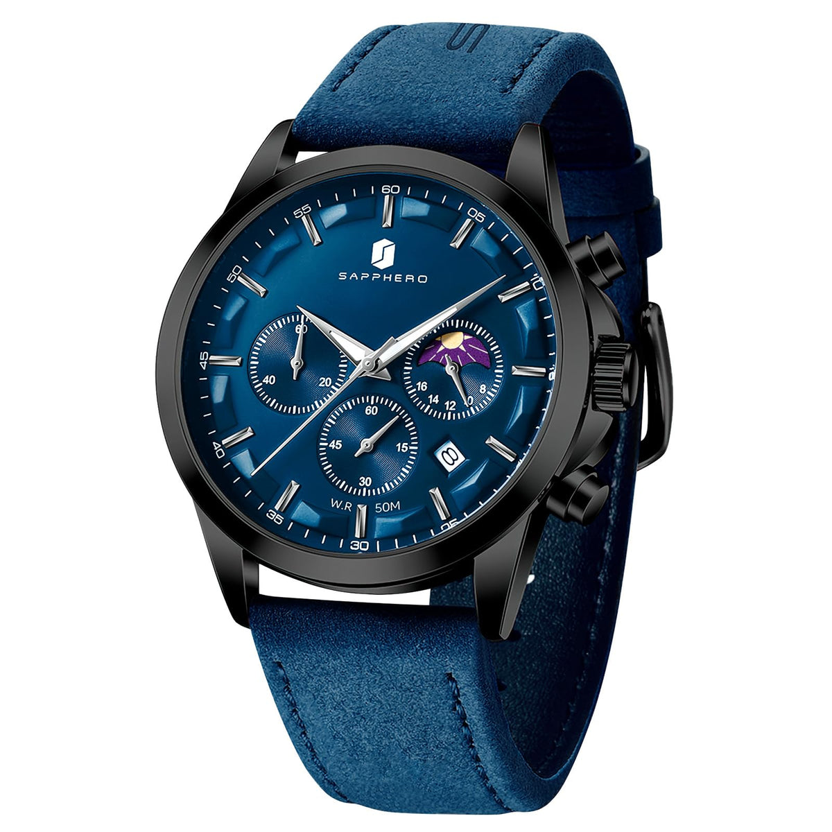 BENYAR BY Uhren Herren Chronograph Analog Quarz Wasserdicht Datum Armbanduhr Herren Mode Business-Kleid Herrenuhr Elegantes Geschenk fur Männer