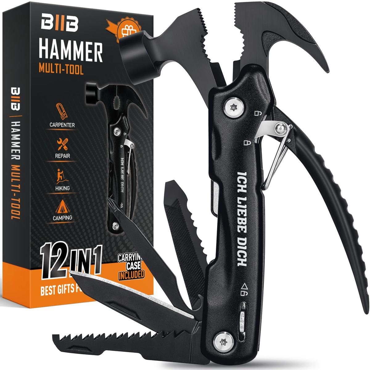 BIIB Geschenke für Männer, 12 in 1 Multitool Weihnachtsgeschenke für Männer