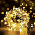 Hoteril 12M Draht Micro Lichterkette, 120LED Lichterkette USB mit Schalter