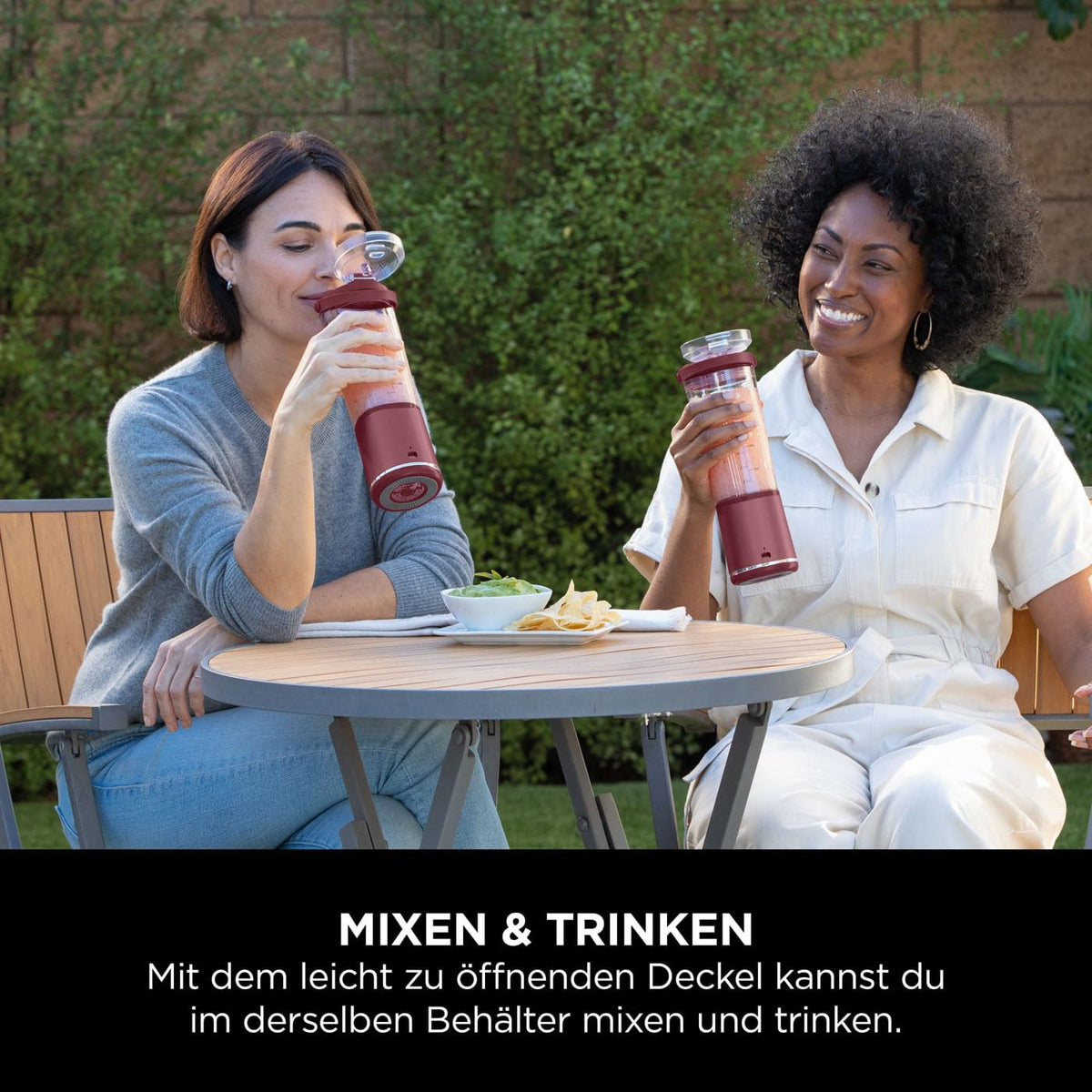 Ninja Blast Tragbarer Mixer / Blender / Smoothie Maker, 530ml Becher, Auslaufsicherer Deckel, Leistungsstarker Mini Standmixer, Kabellos & Wiederaufladbar, Zerkleinert Eis & Obst, Blau, BC151EUNV