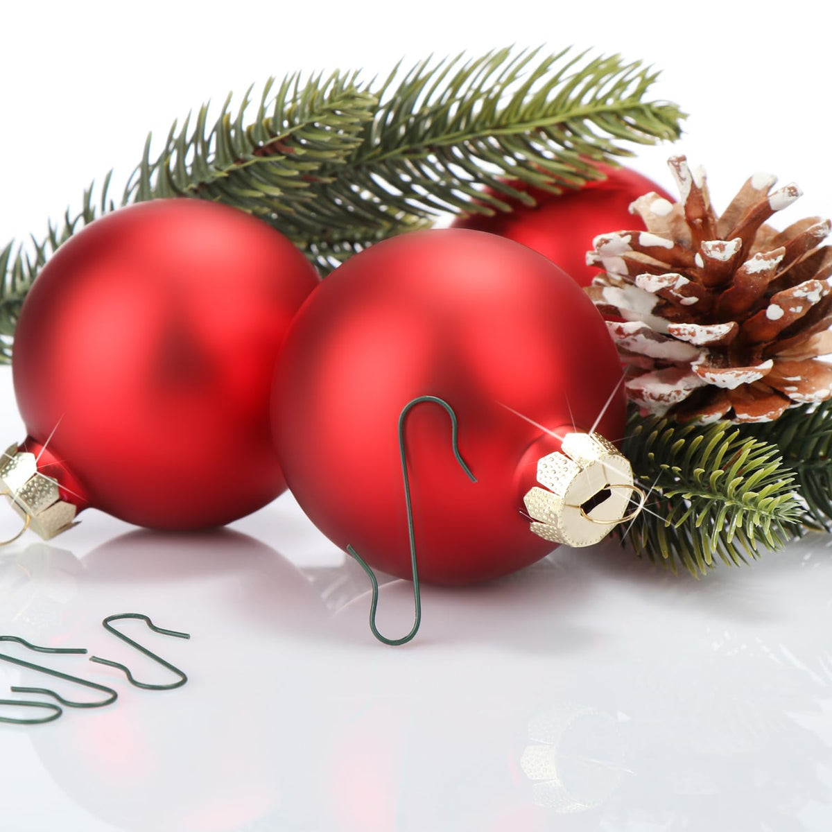 com-four® 300x Haken für Weihnachtsbaumschmuck, Schnellaufhänger