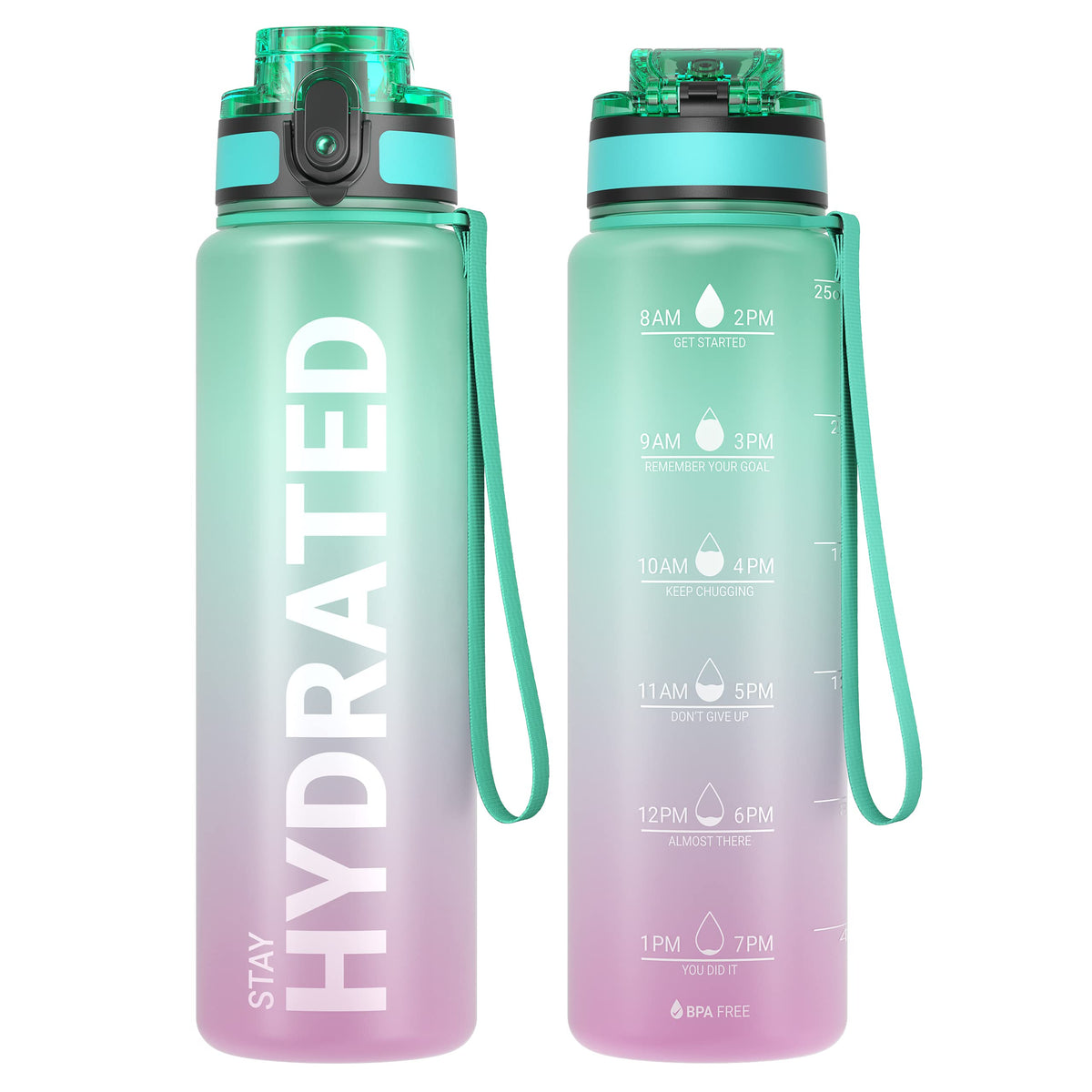 Sahara Sailor Trinkflasche, Tritan 1L/500ML/750ML Wasserflasche 1 Flasche