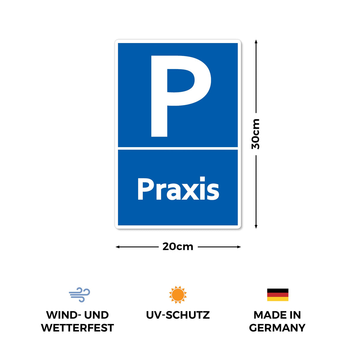 STROBO 3x PVC-Schilder "Feuerwehrzufahrt freihalten" 30 x 20 cm mit UV-Schutz