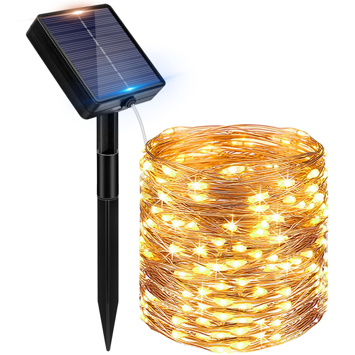 Peasur 3 Stück Solar Lichterkette Outdoor, 3x12M 120 LED Lichterkette Außen