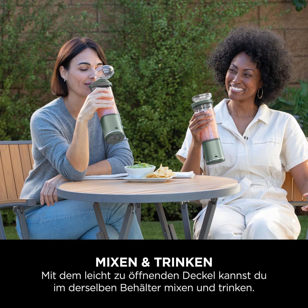 Ninja Blast Tragbarer Mixer / Blender / Smoothie Maker, 530ml Becher, Auslaufsicherer Deckel, Leistungsstarker Mini Standmixer, Kabellos & Wiederaufladbar, Zerkleinert Eis & Obst, Blau, BC151EUNV