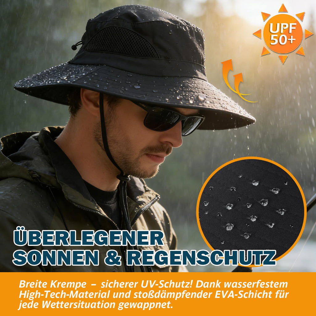 EINSKEY Breitkrempe Sonnenhut, wasserdichter Buschhut für Damen und Herren
