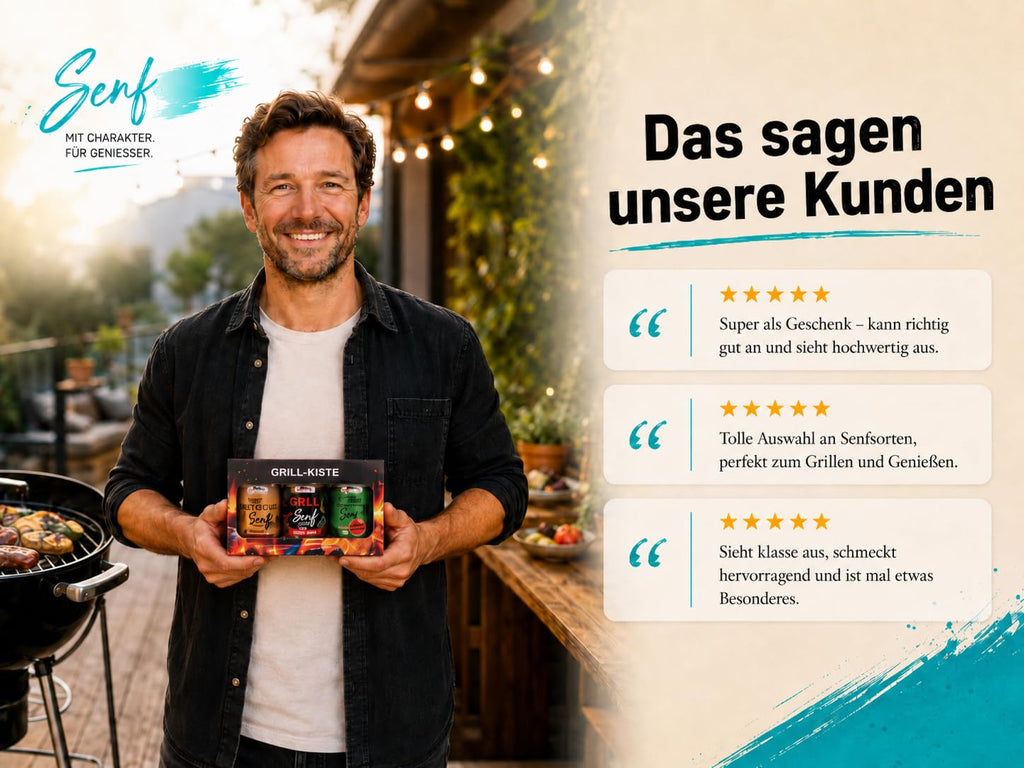 Altenburger Original Bierkiste - drei mit Bier verfeinerte Senfsorten als Geschenk-Set (3-teilig), Geschenkbox für Männer und Frauen